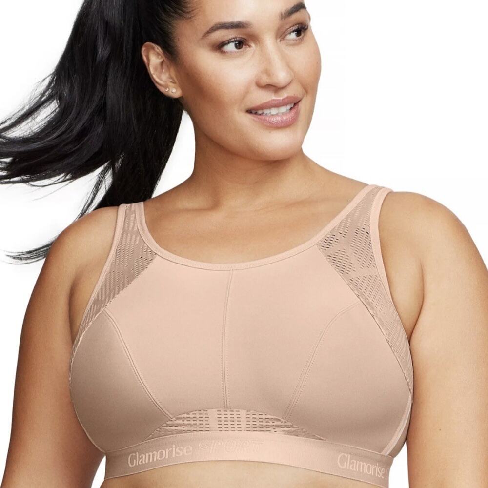 Glamorise Sports Bra in Soft Beige